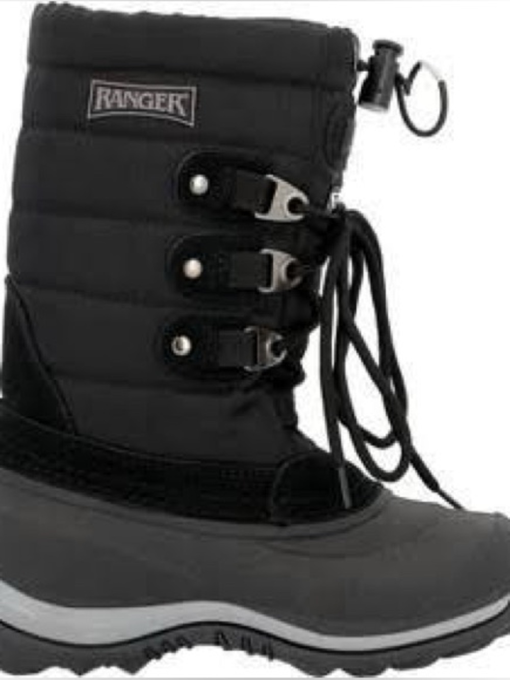 Ranger Men’s Black Winter Snow Boots Size 6